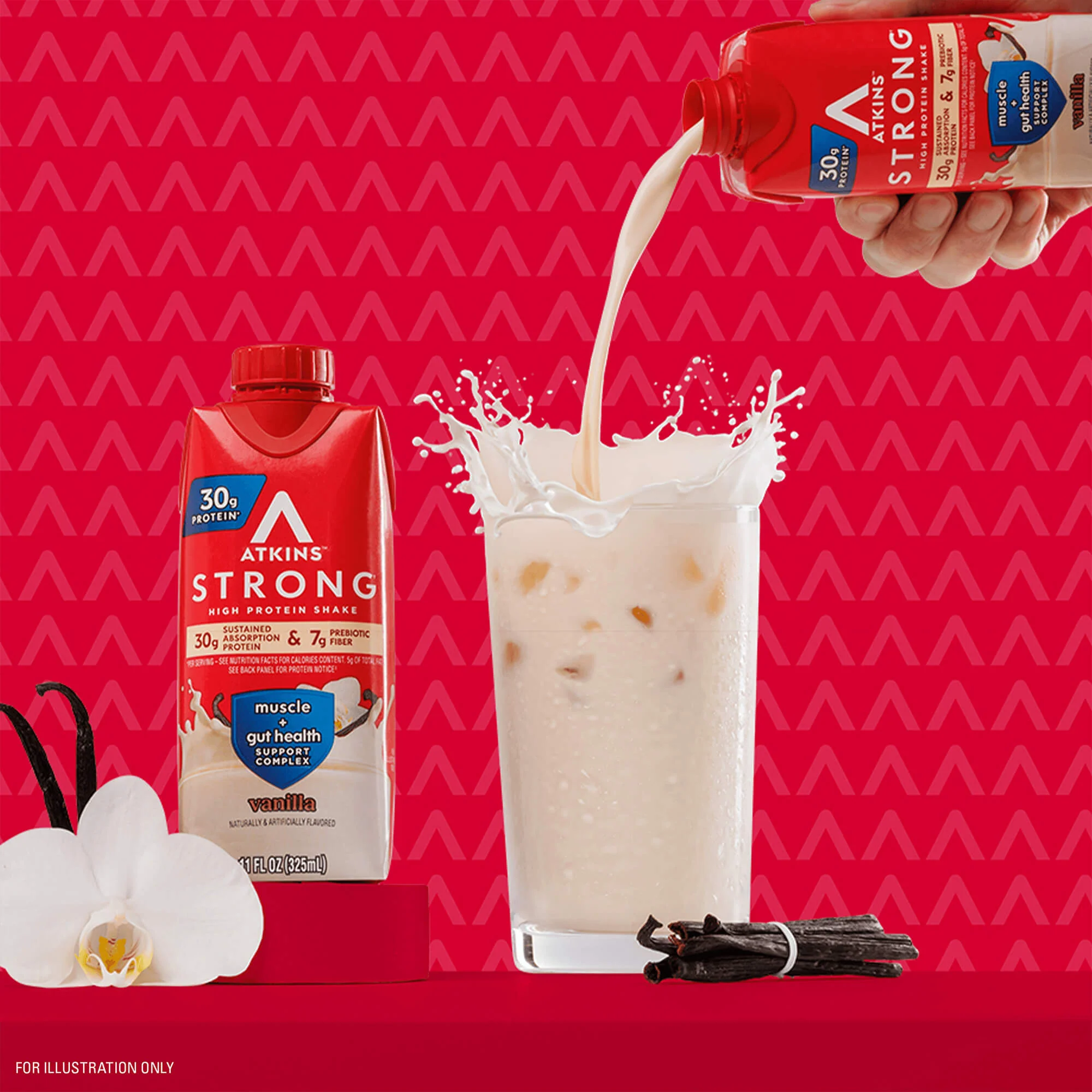 Atkins Strong Vanilla 30g Protein Shake - Image 4