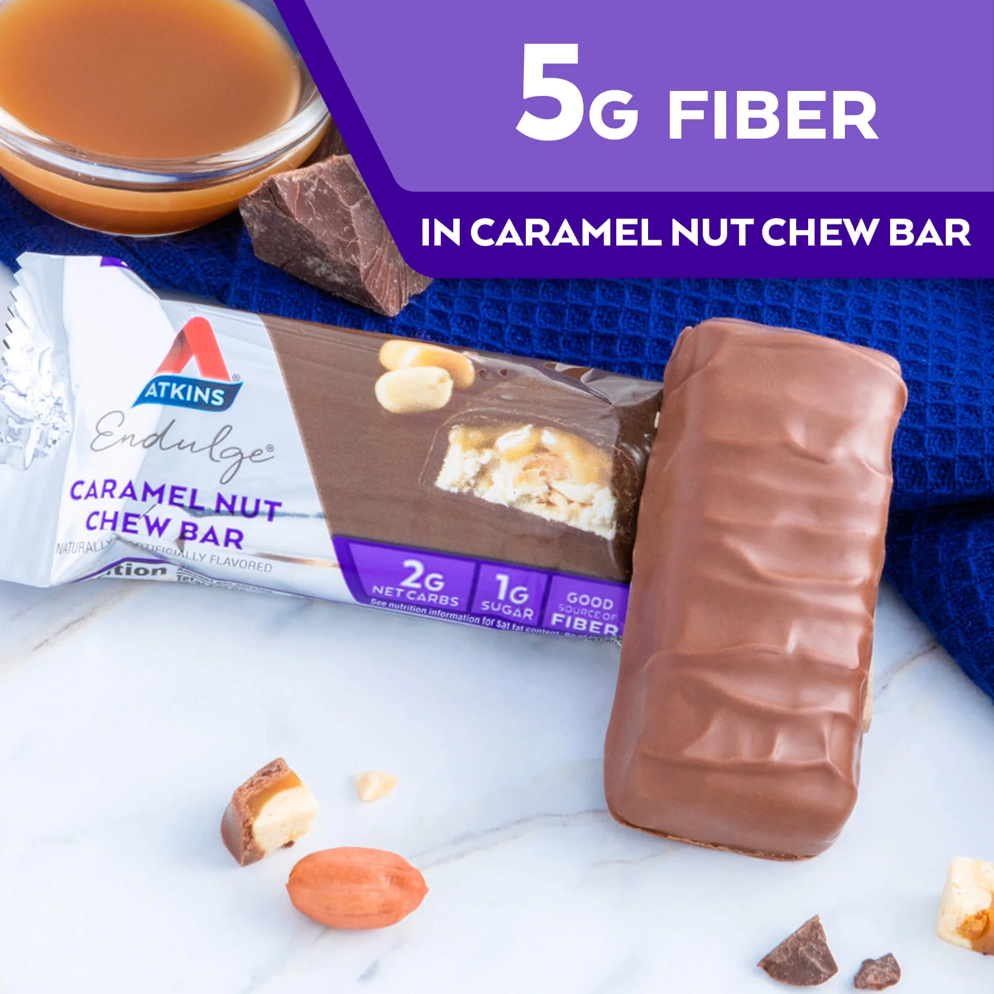 Endulge Caramel Nut Chew Bar - Image 4